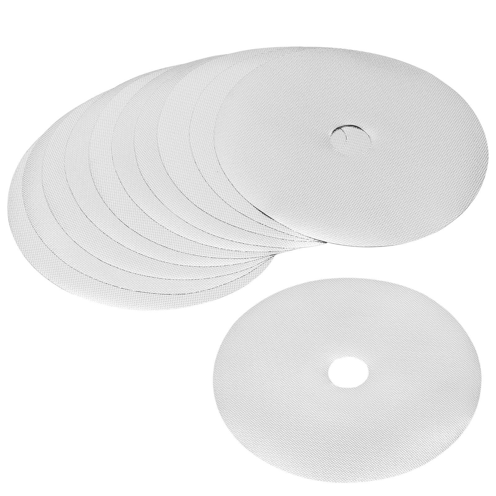 Tree Mulch Ring 42cm Nonwoven Tree Protector Mat Plant Cover Silver 15 Pack