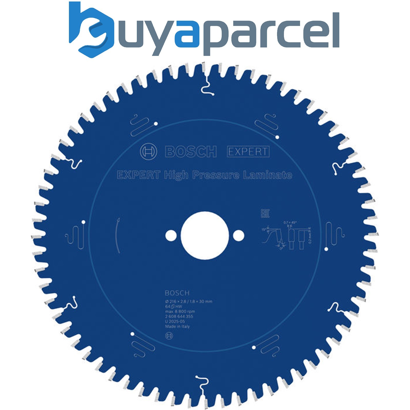 Bosch EXPERT High Pressure Laminate Circular Saw Blade 216 x 2.8/1.8 x 30mm T64