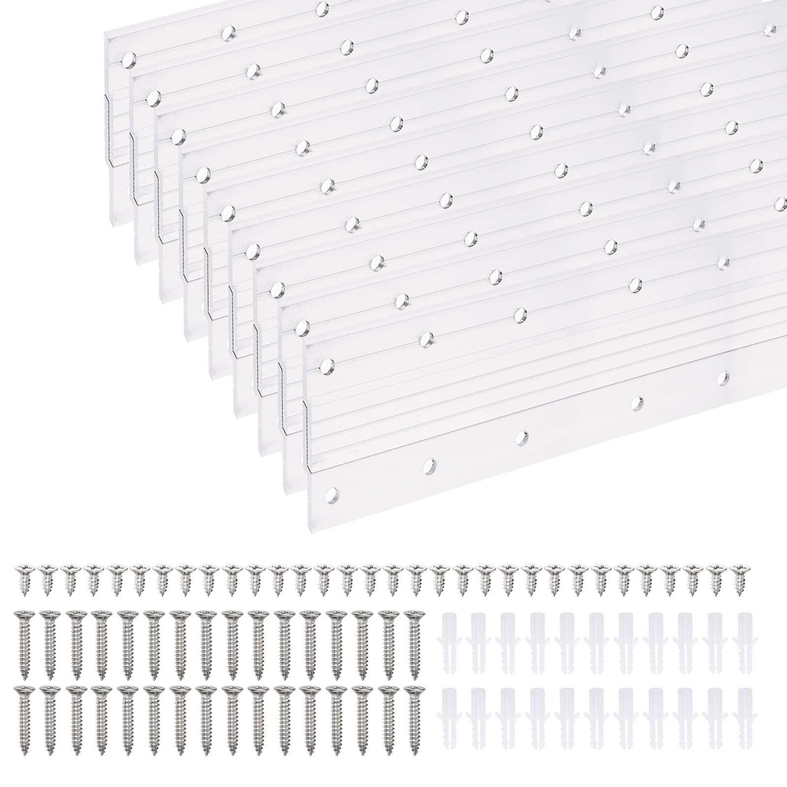 French Cleat Picture Hanger 18 Inch, 1 Set Aluminum Z Clip Interlocking Kit