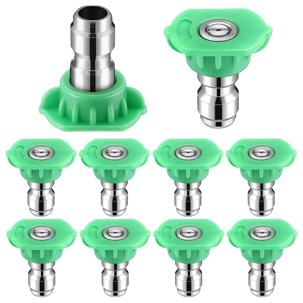 3X(10 Pack 1/4 Inch Pressure Washer Nozzle Tips Connector Washer Tips1004