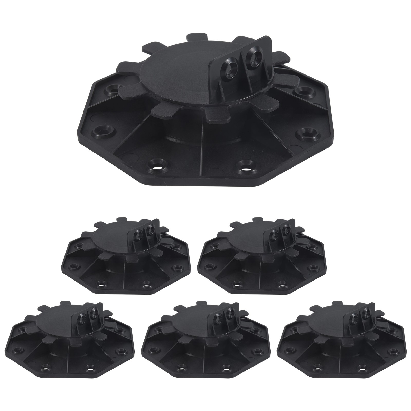 6 Pcs Joist Support Pedestals, Adjustable Decking & Flooring Support4656