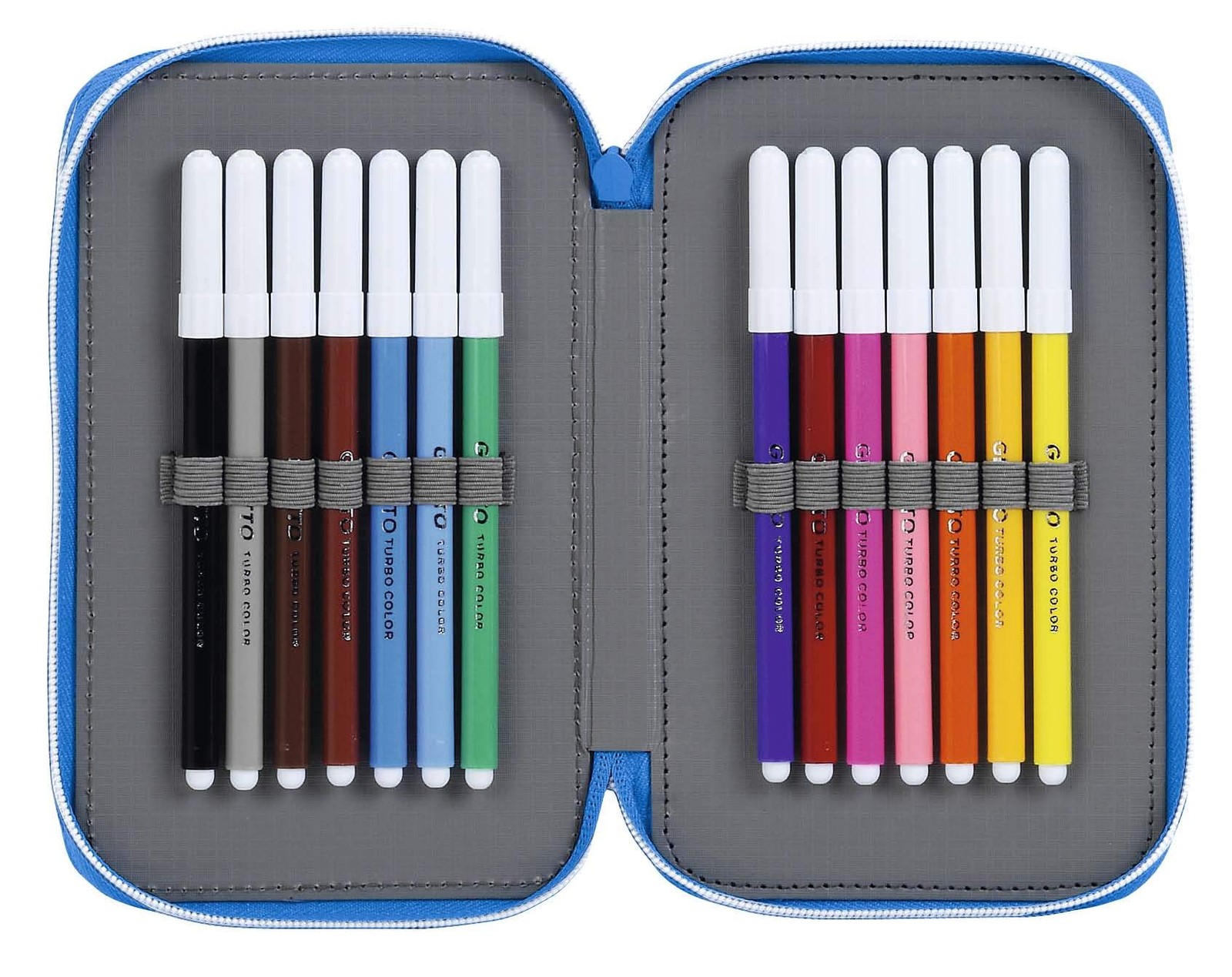 R.C.D. Espanyol Official School Pencil Case, 28 Items Included Blue / White
