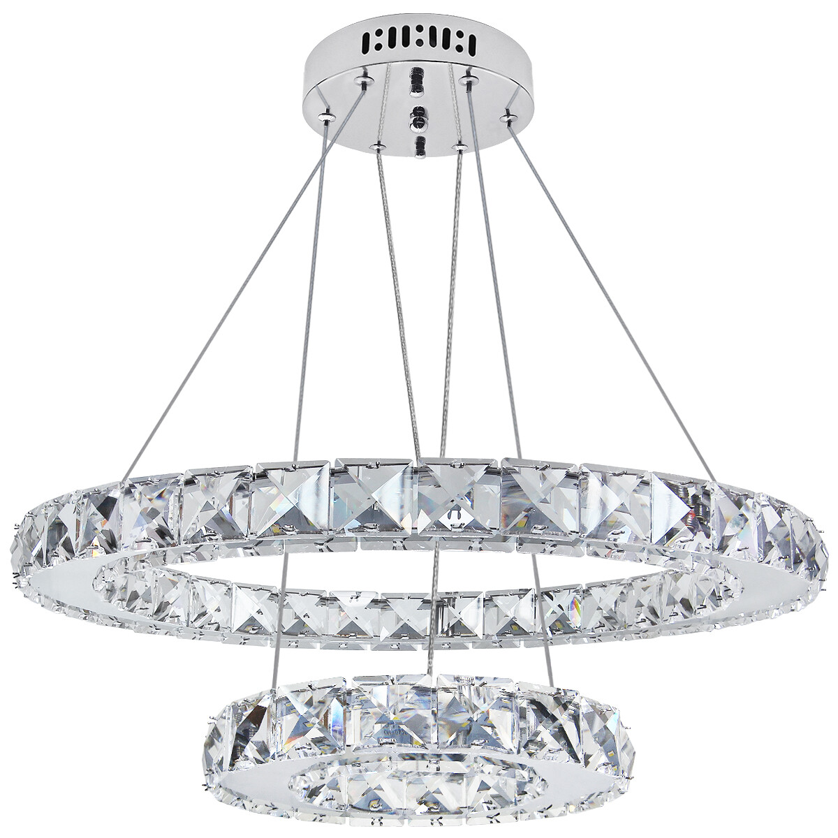 Modern Round LED 2 Ring Pendant Ceiling Light Home Diner Hotel Chandelier M0171