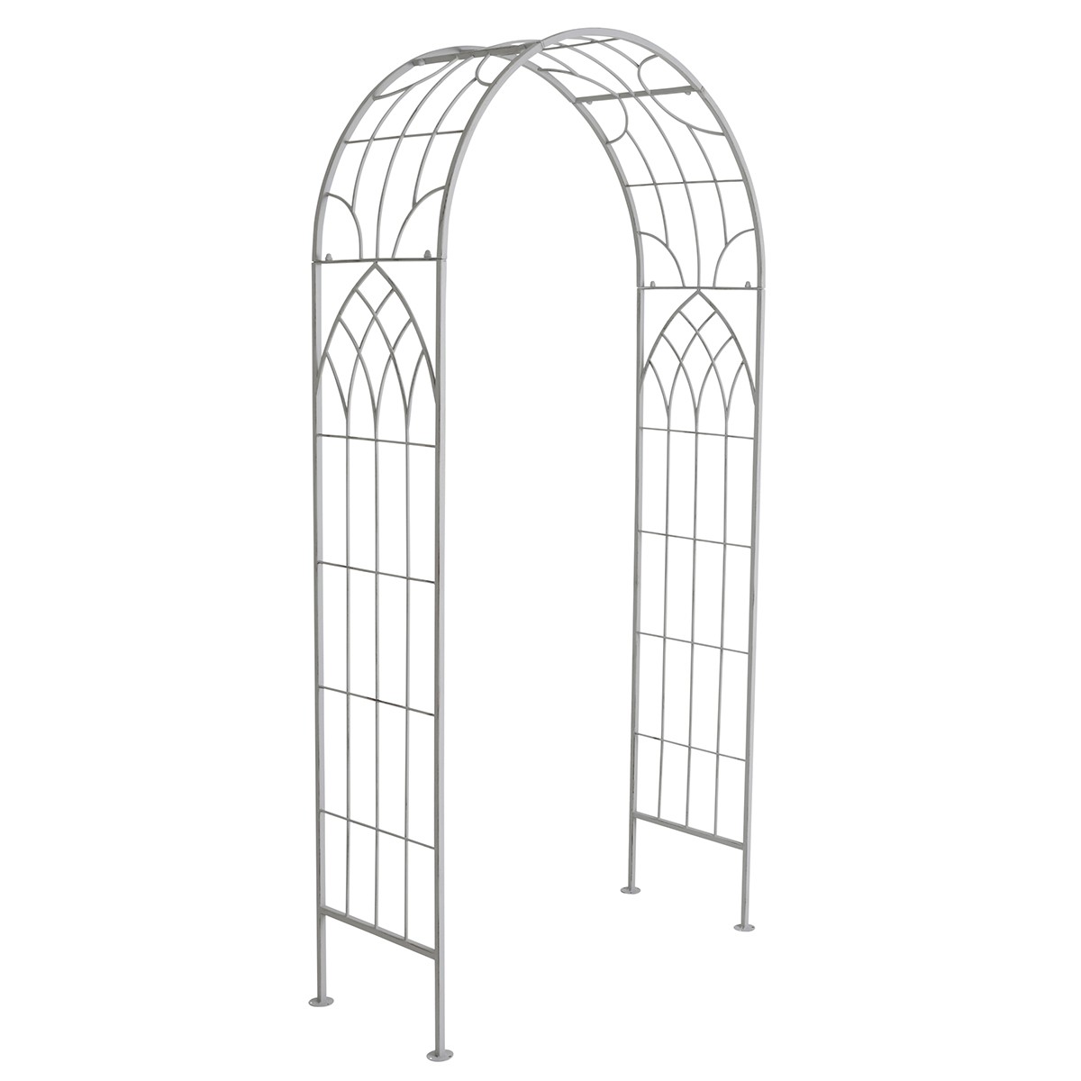 Charles Bentley Decorative Wrought Iron Arch - Grey