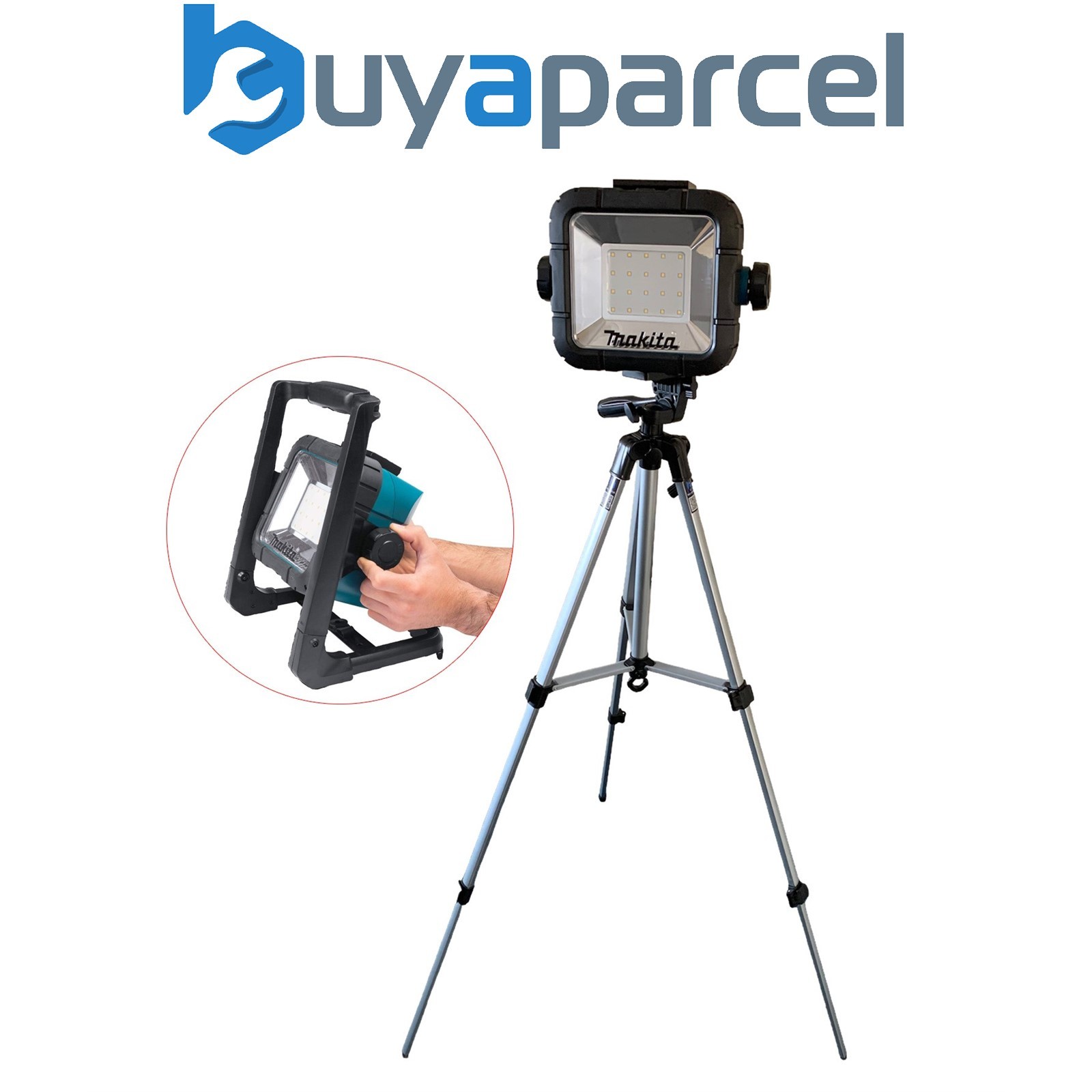 Makita DML805 18v 110v LXT Li-Ion LED Work Light Site Light + Tripod Stand + Bag