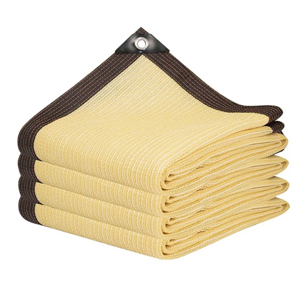 2X(UV Beige Shade Net Garden Balcony Plant Shed Shade Sail Outdoor5365