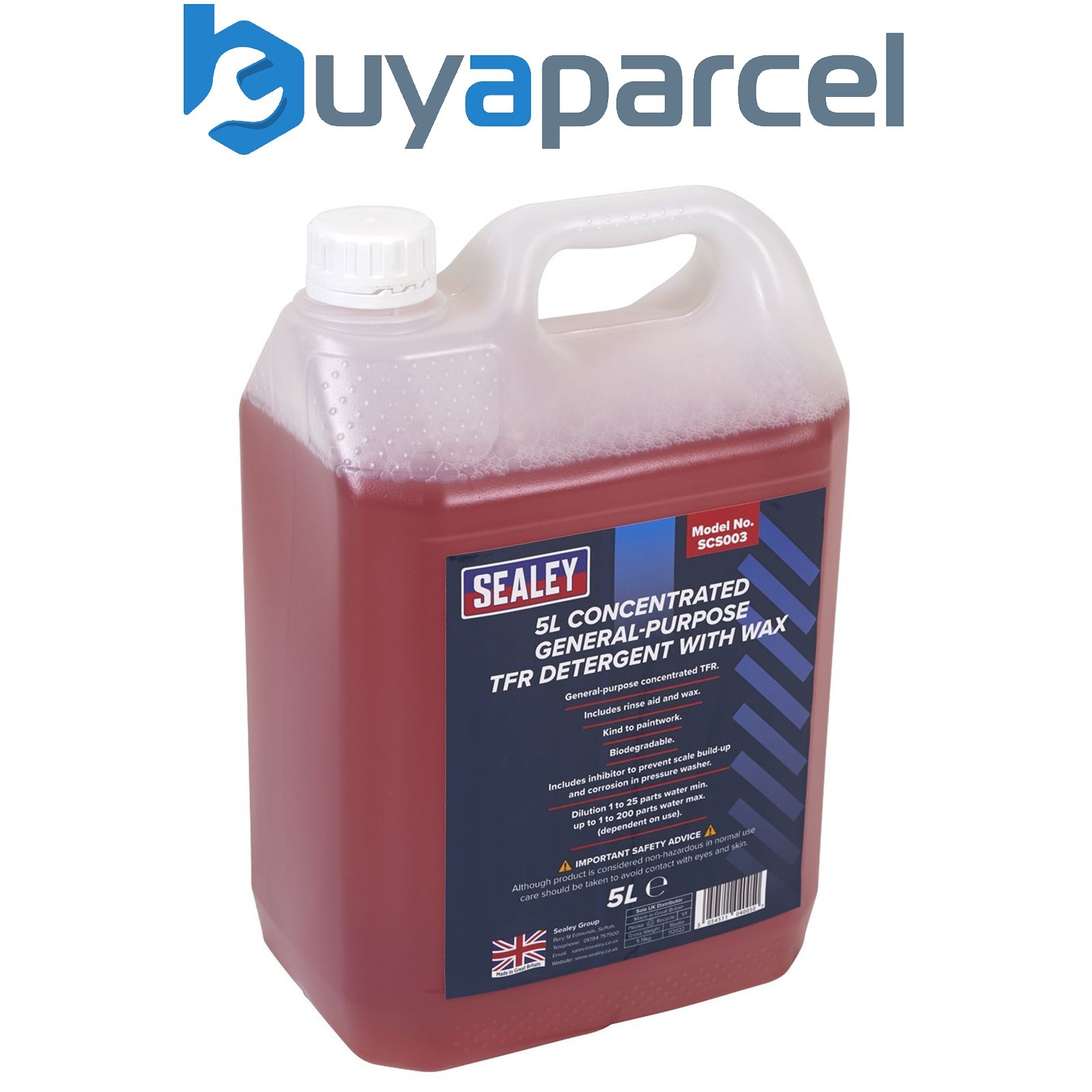 Sealey SCS003 Concentrated TFR Detergent with Wax 5L