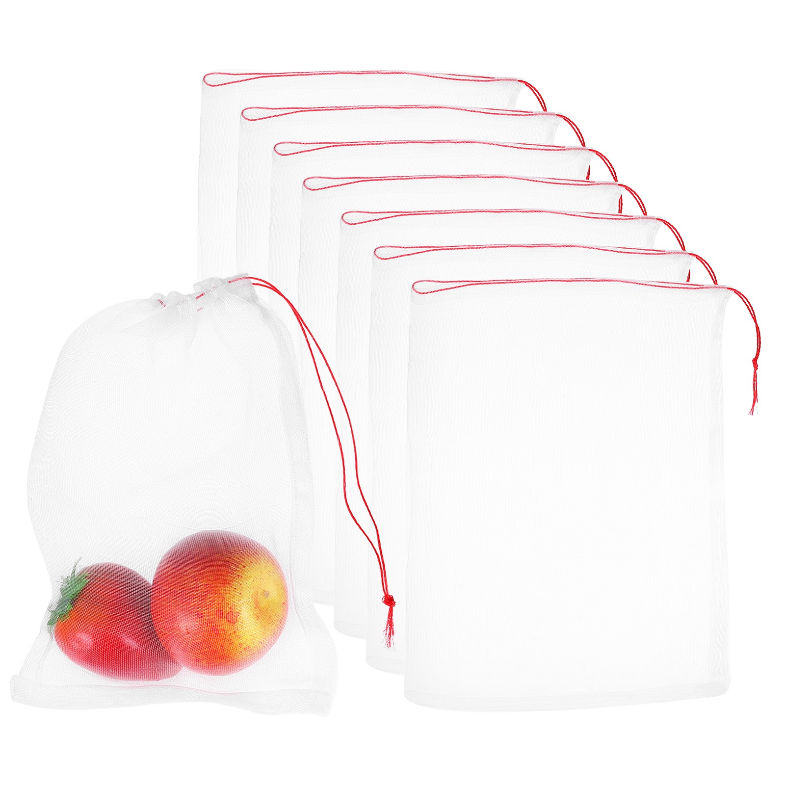 20Pcs Mesh Net, Netting Bags 13.8x9.8 inch 40D Garden Mesh Netting White