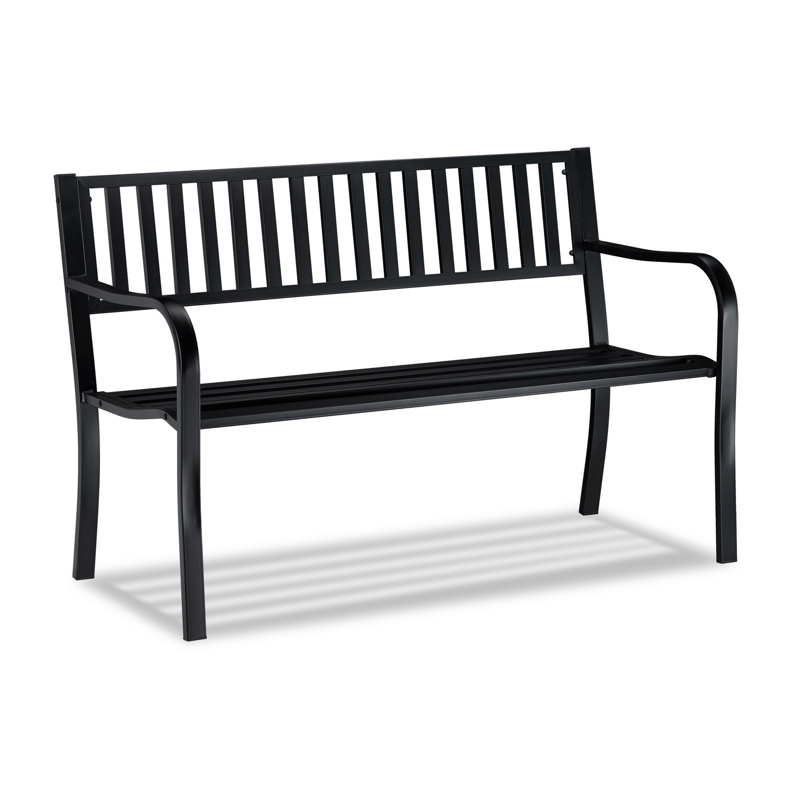 Garden bench Metal Patio Chair Weatherproof Garden Seat Outdoor Bench 2 Person