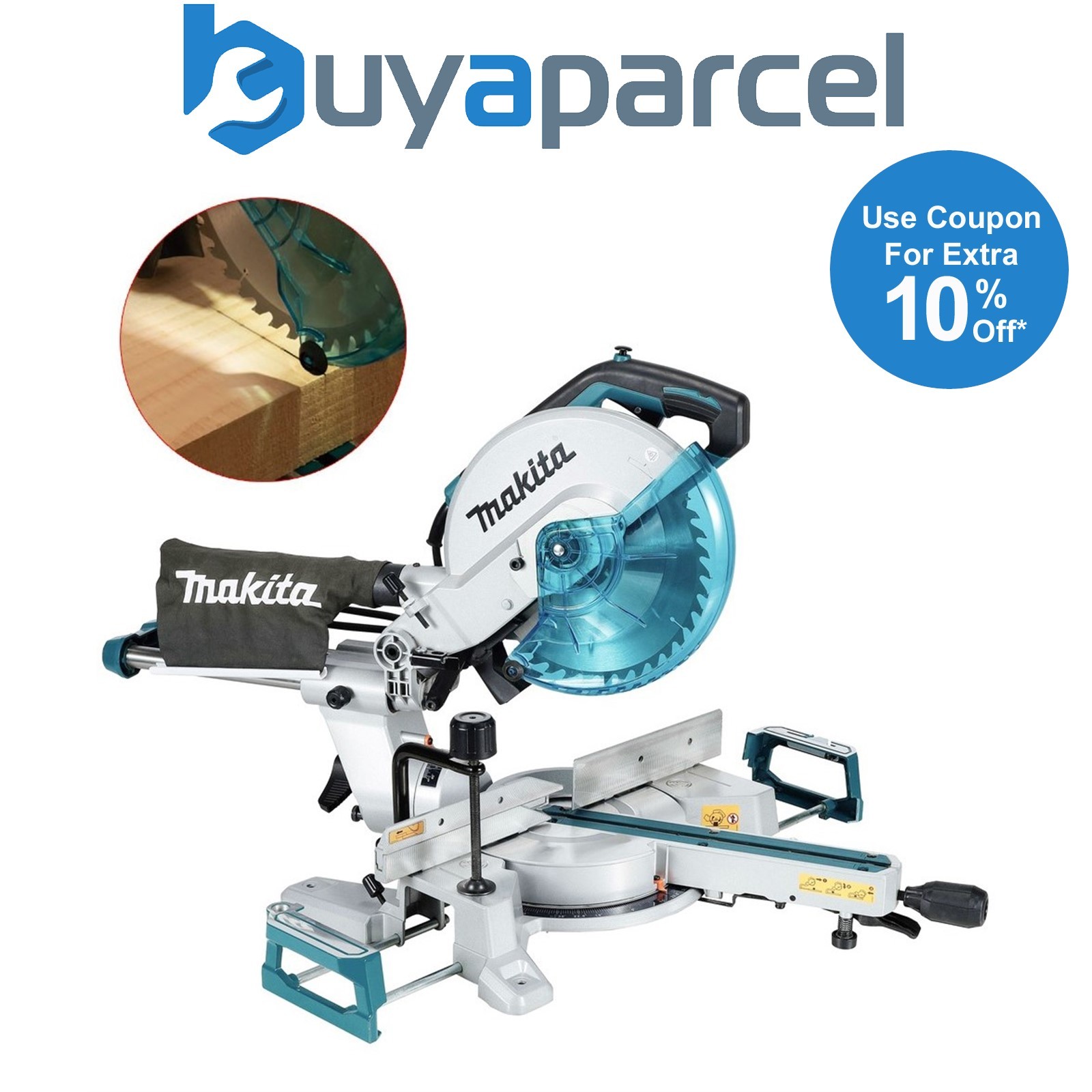 Makita LS1110F 240v 260mm 10" Slide Compound Mitre Saw + LED Job Light + Blade