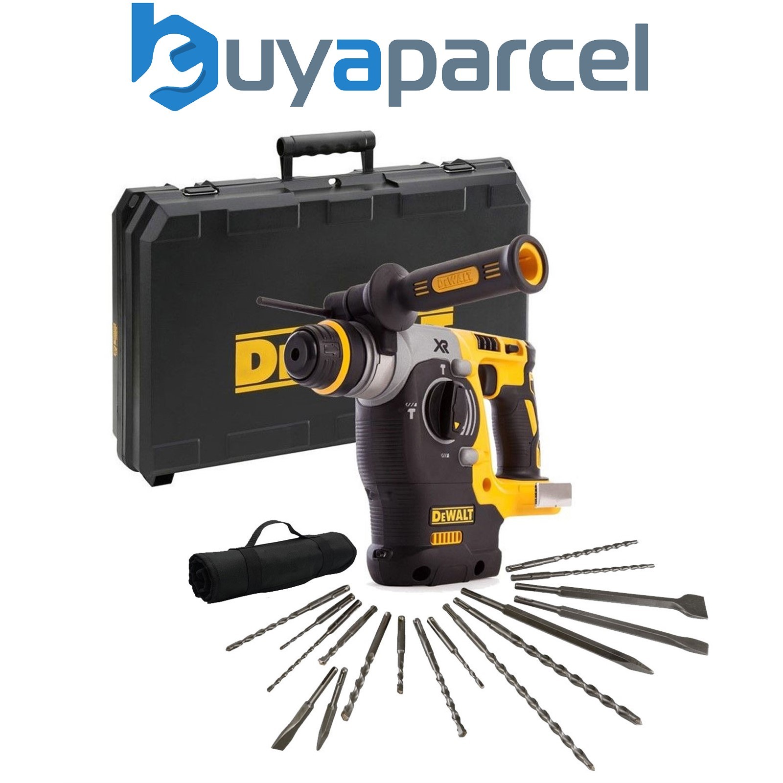 Dewalt DCH273N Cordless XR 18v SDS Brushless Hammer Drill + Case + 17 Piece Set
