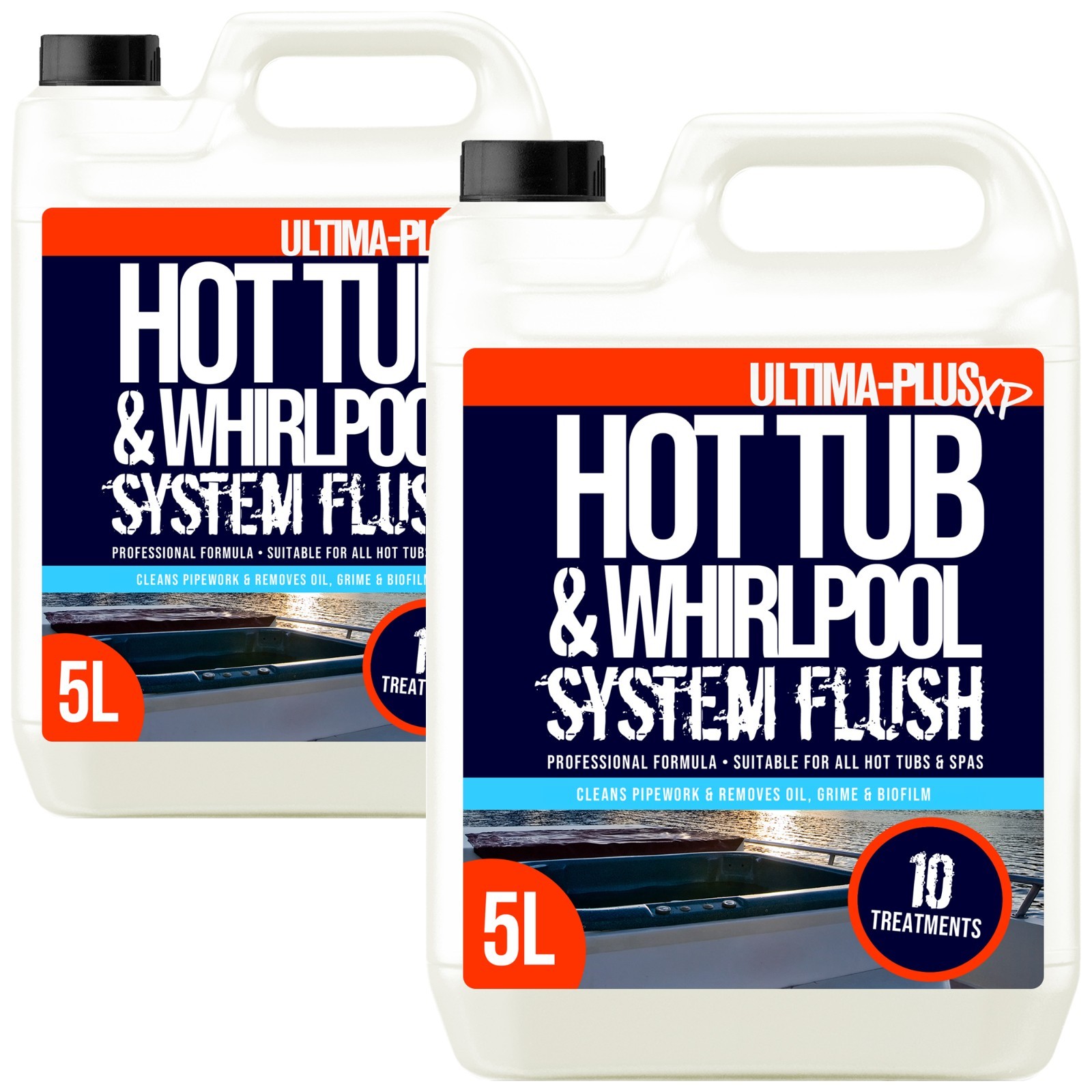 Ultima Plus Hot Tub Cleaner Whirlpool Spa Cleaning Chemical System Flush 10L