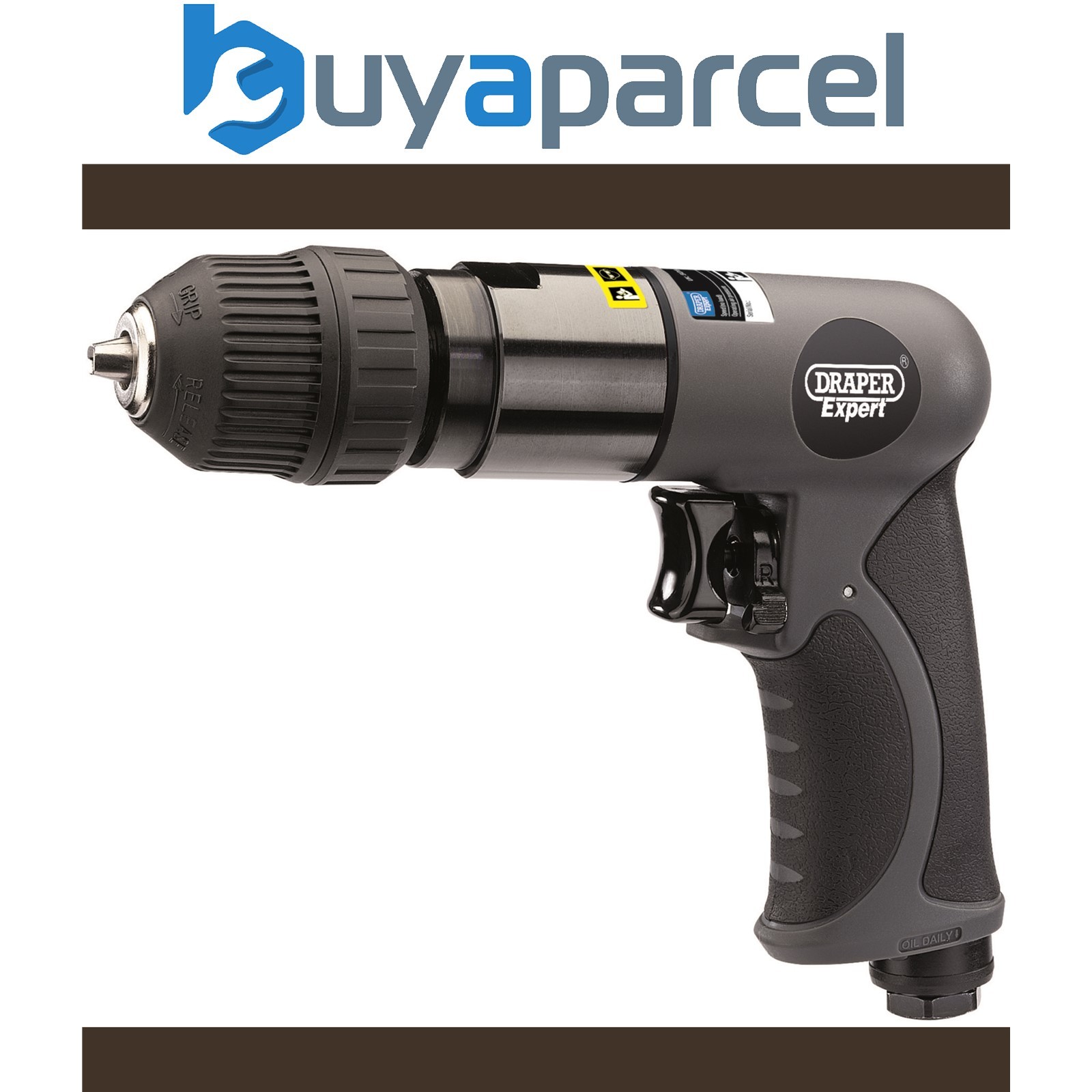Draper 14258 Draper Expert Composite Reversible Keyless Air Drill, 10mm