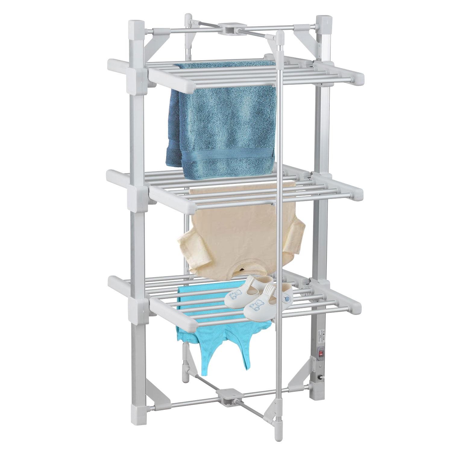 3 Tier Large Heated Clothes Dryer Airer & Economic Washing Stores Flat 36 Rails
