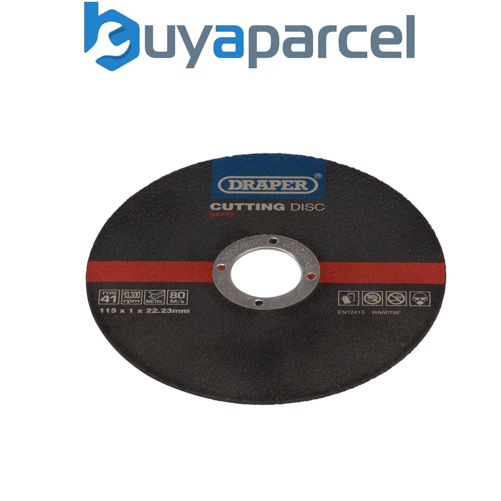 Draper 94772 Metal Cutting Discs, 115 x 1 x 22.23mm (Pack of 100)