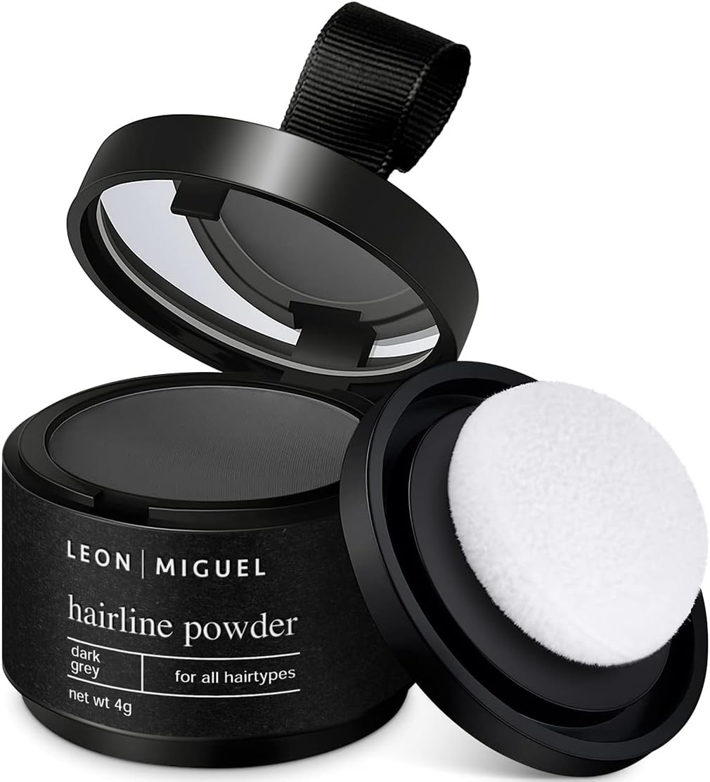 LEON MIGUEL Hair Line Powder – Unisex Hair Repair Make Up – Hair Shadow Mak
