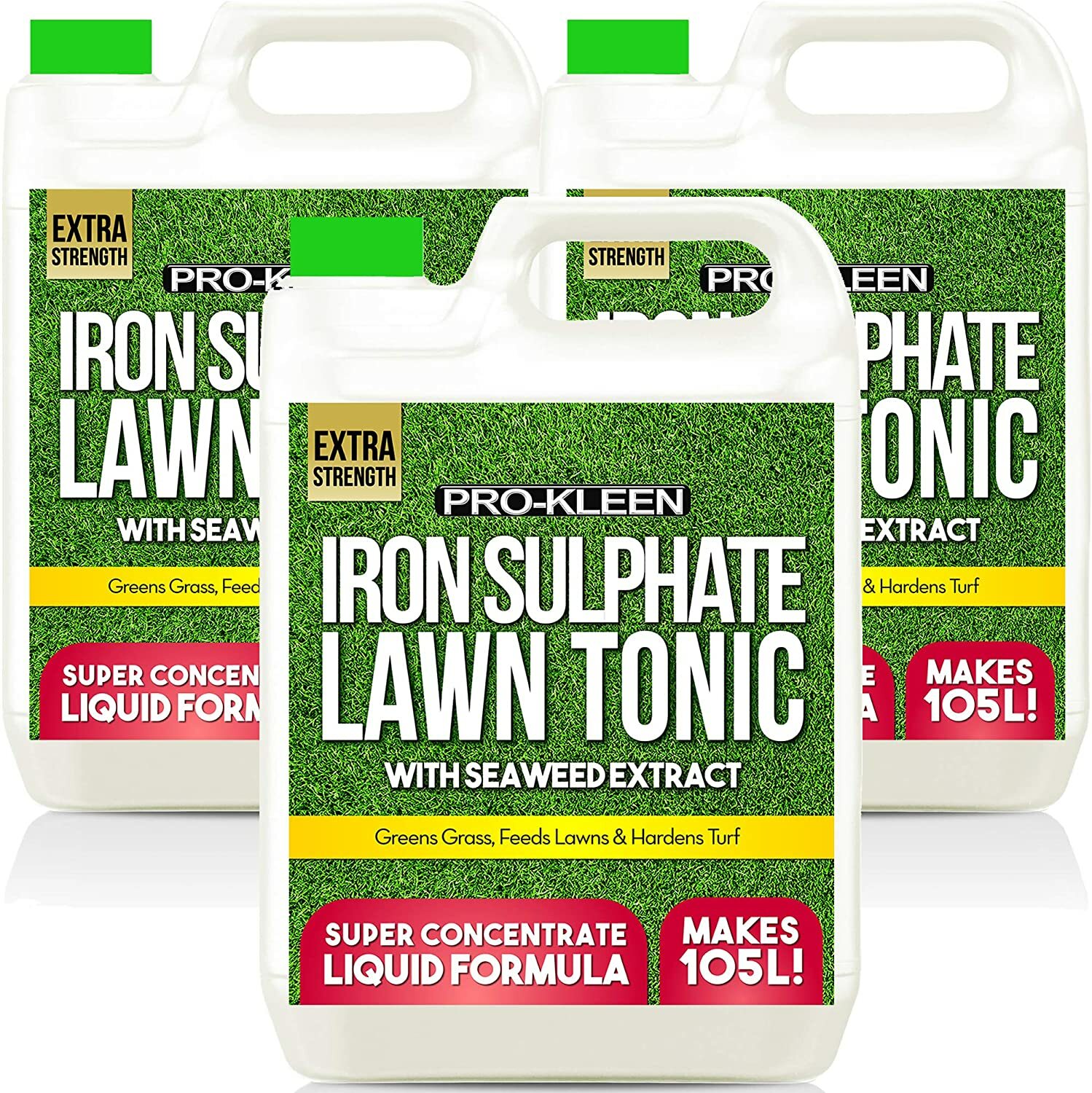 ProKleen Iron Sulphate Liquid Ferrous Miracle Grass Turf Lawn Tonic Feed 3 x 5L