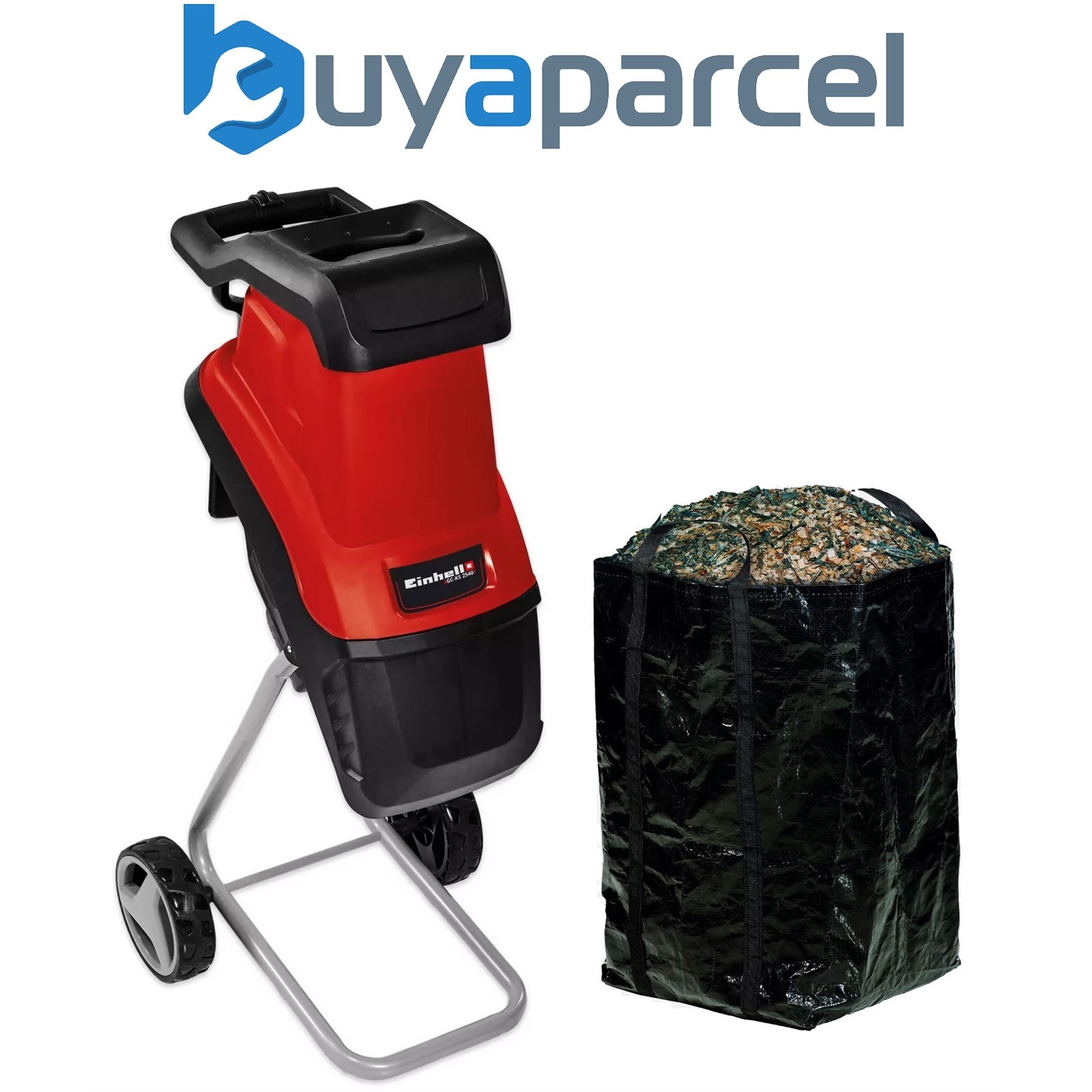Einhell Garden Shredder 2500W GC-KS 2540 Leaf Branch Mulcher 80kg hr + 50L Bag