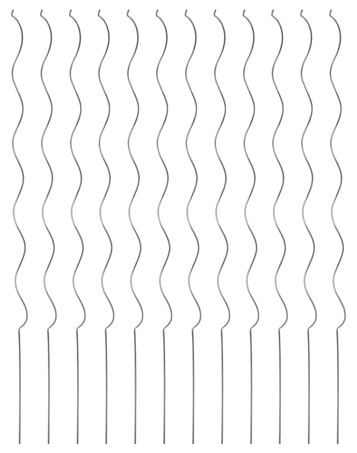 Woodside Climbing Tomato Plant Spiral Support Stakes, Galvanised Steel, 12 Pack