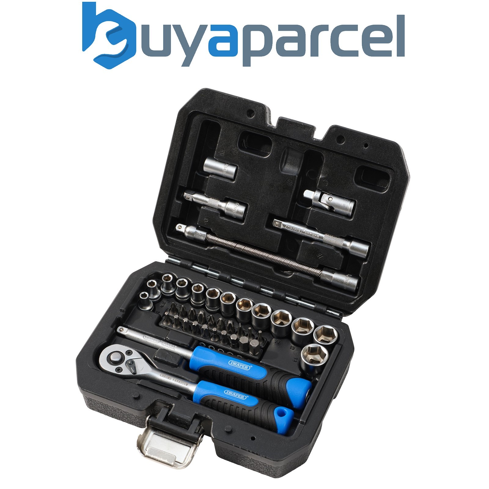 Draper 24223 Draper HI-TORQ Metric Socket and Bit Set, 1/4" Sq. Dr. (40 Piece)