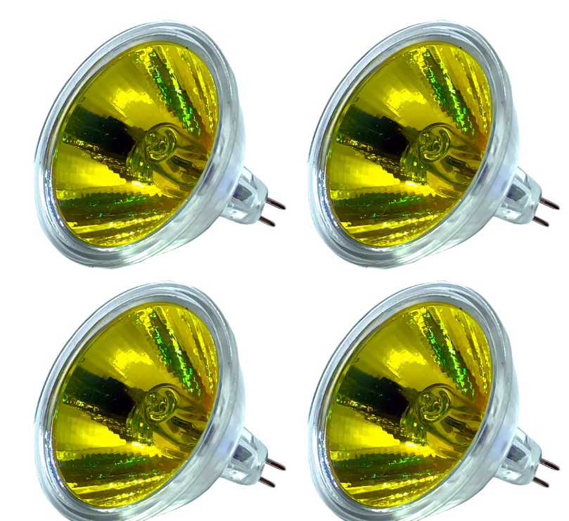 4 x Lamp for Dimplex Optimyst Bulb Amber 50w 12v Mr16 Fires Opti-myst Heater
