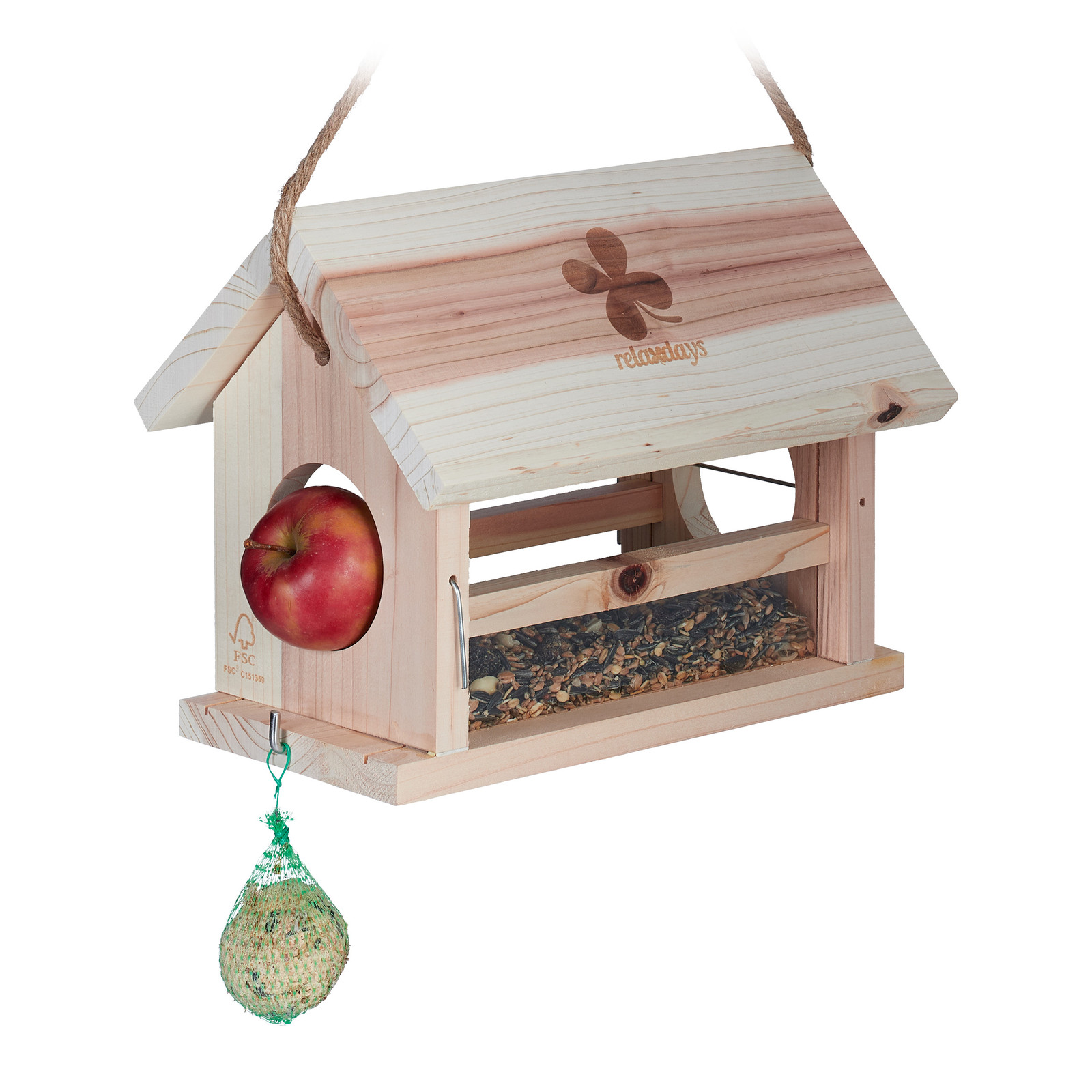 Bird feeder house Weatherproof FSC Certified Bird Feeding Station Eco-Friendly