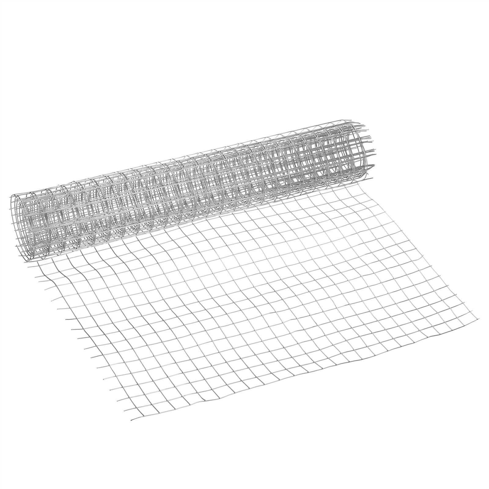 15.8"x3.3ft Welded Cage Wire Mesh Roll, 3/5"(15mm) 17 Gauge Mesh Screen