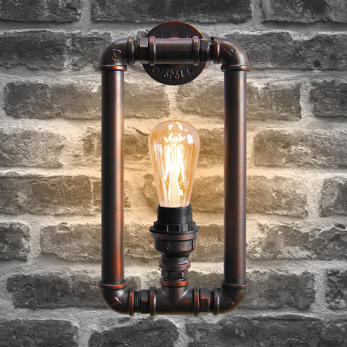 Vintage Industrial Rustic Steampunk Wall Light Metal Waterpipe Wall Lamp M0068