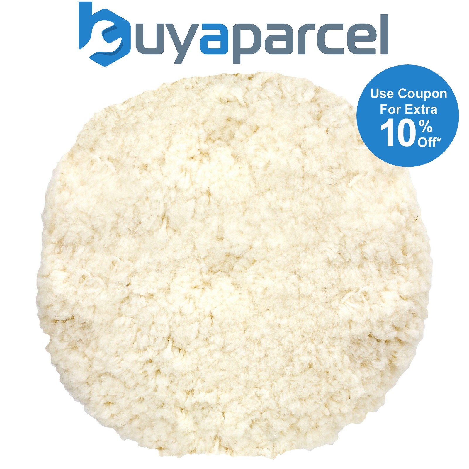 Dewalt 180mm Round Wool Polishing Pad Bonnet Hook Loop DWP849X DCM849N Polisher