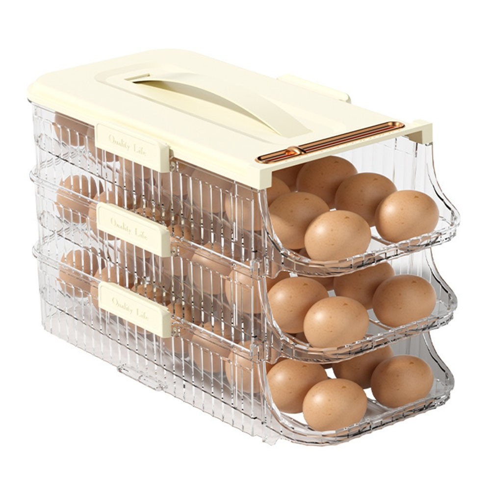 Egg Holder for Refrigerator Rolling Egg Organizer Egg Container Saving Egg1461