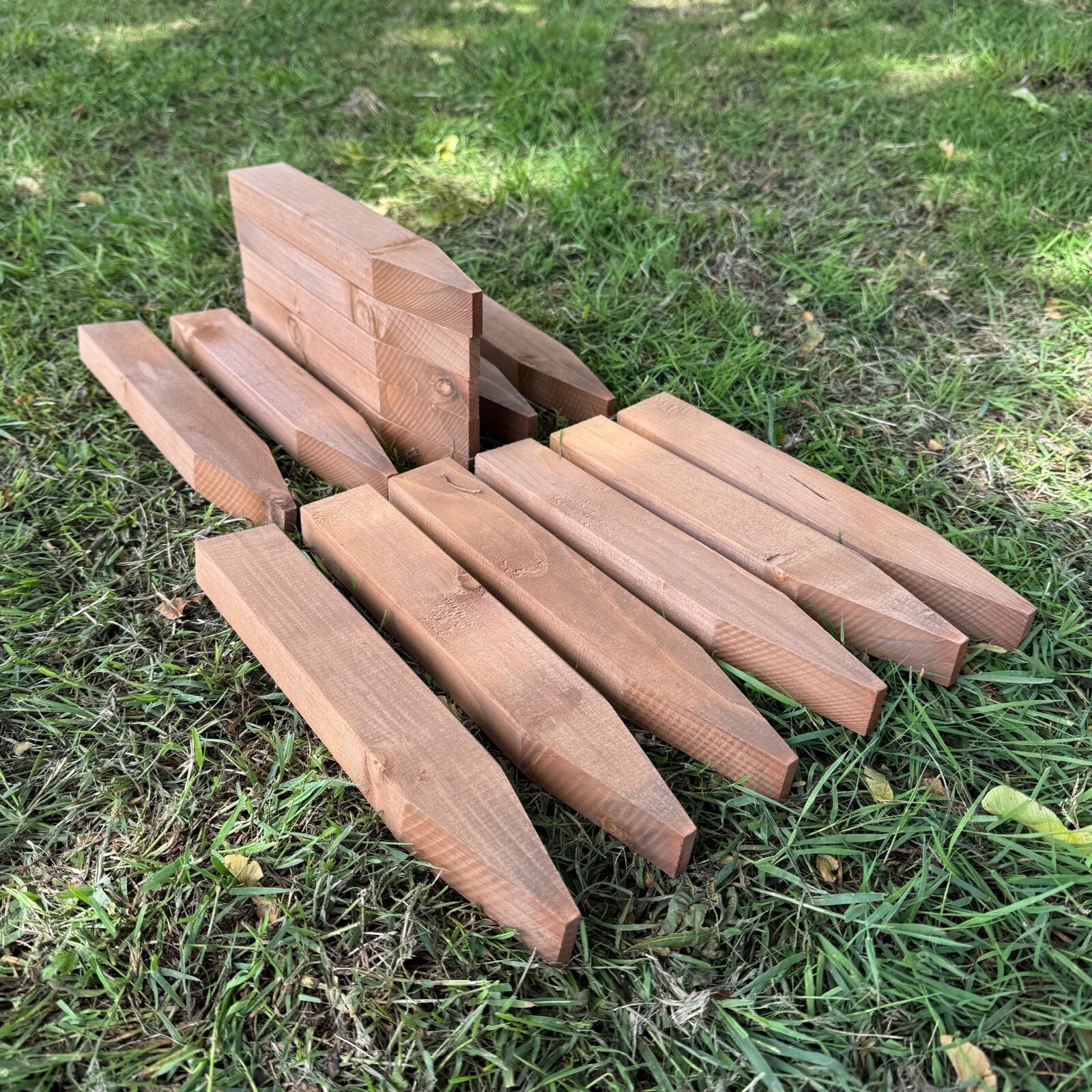 Wooden Garden Plant, Tree & Lawn Edging Support Stakes (30cm) Pack of 30