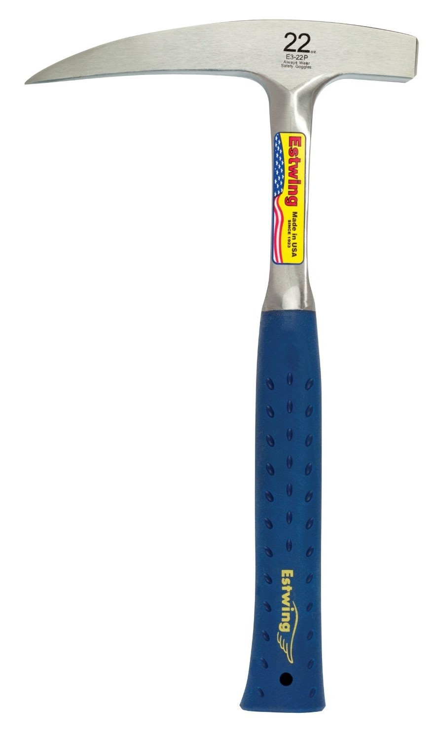 ESTWING E3-22P 22oz Forged Geological Vinyl Soft Grip Rock Pick Pointed Hammer