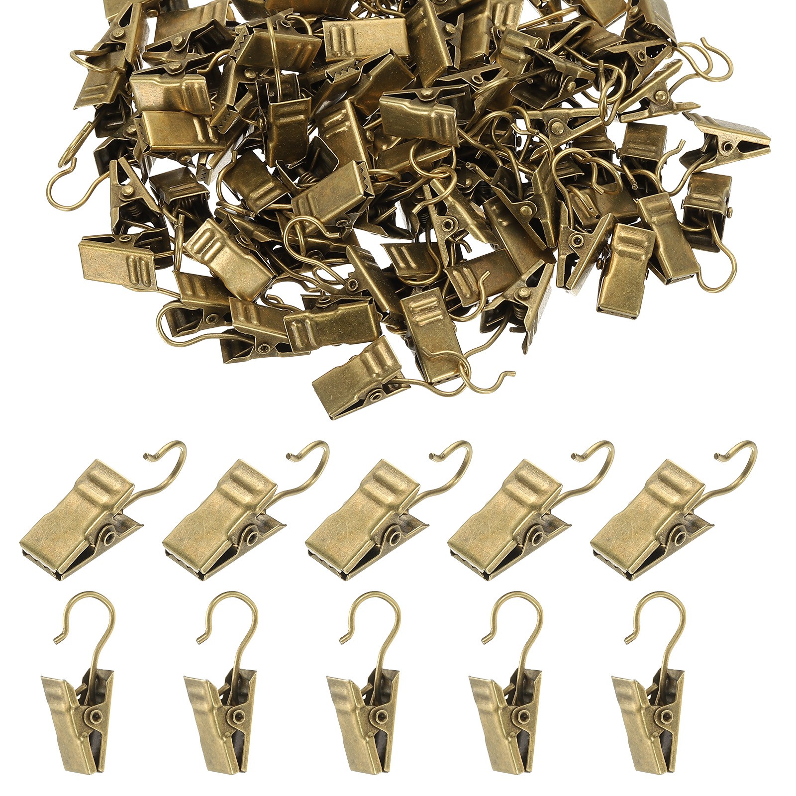 200 Pcs Bronze String Light Hanging Clips Curtain Hooks Party Decoration Hanger