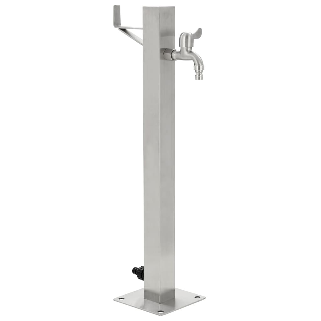 Garden Water Column Stainless Steel Square 65cm Watering Irrigation vidaXL