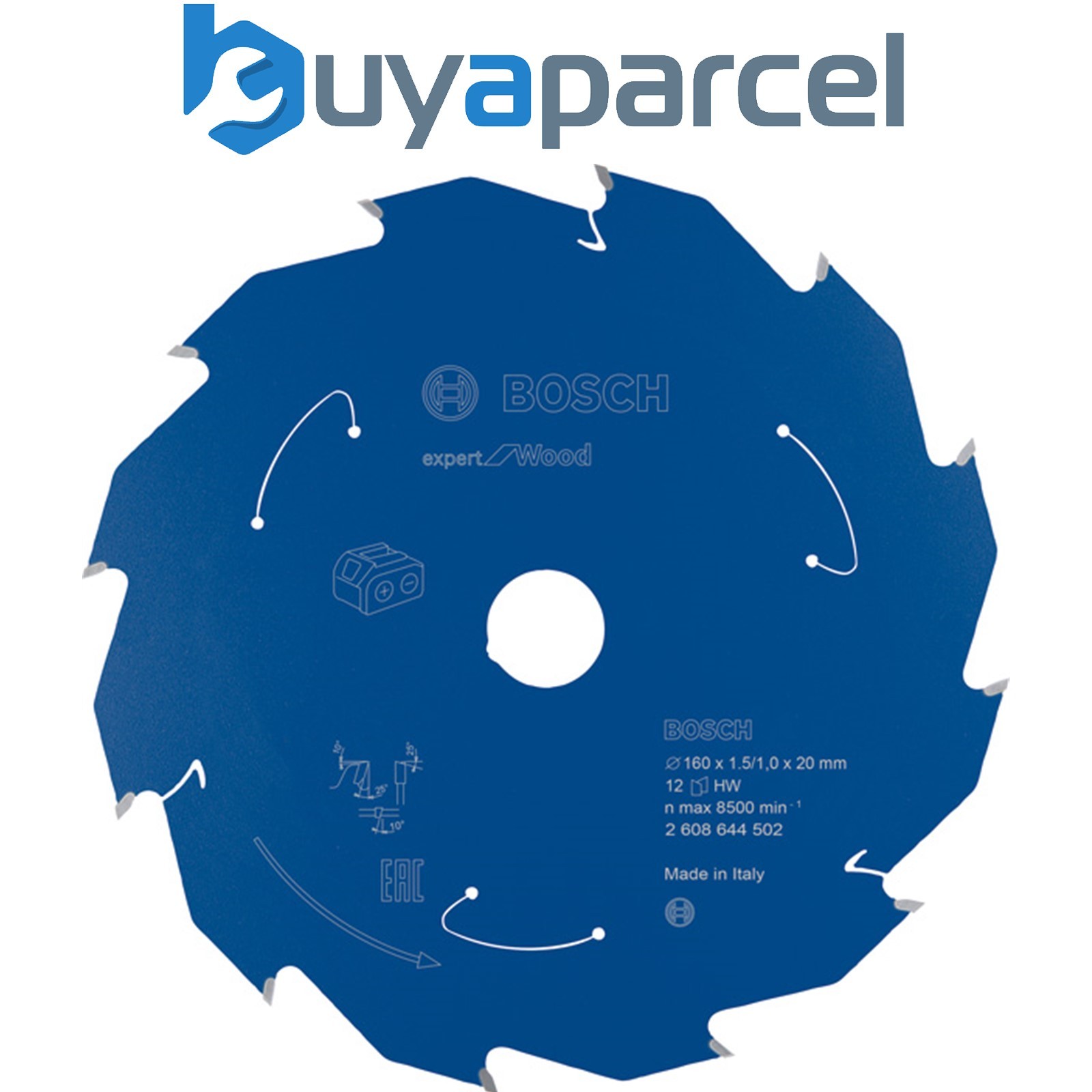 Bosch Expert Wood Circular Saw Blade Cordless Saws 160x1.5/1x20 T12 2608644502