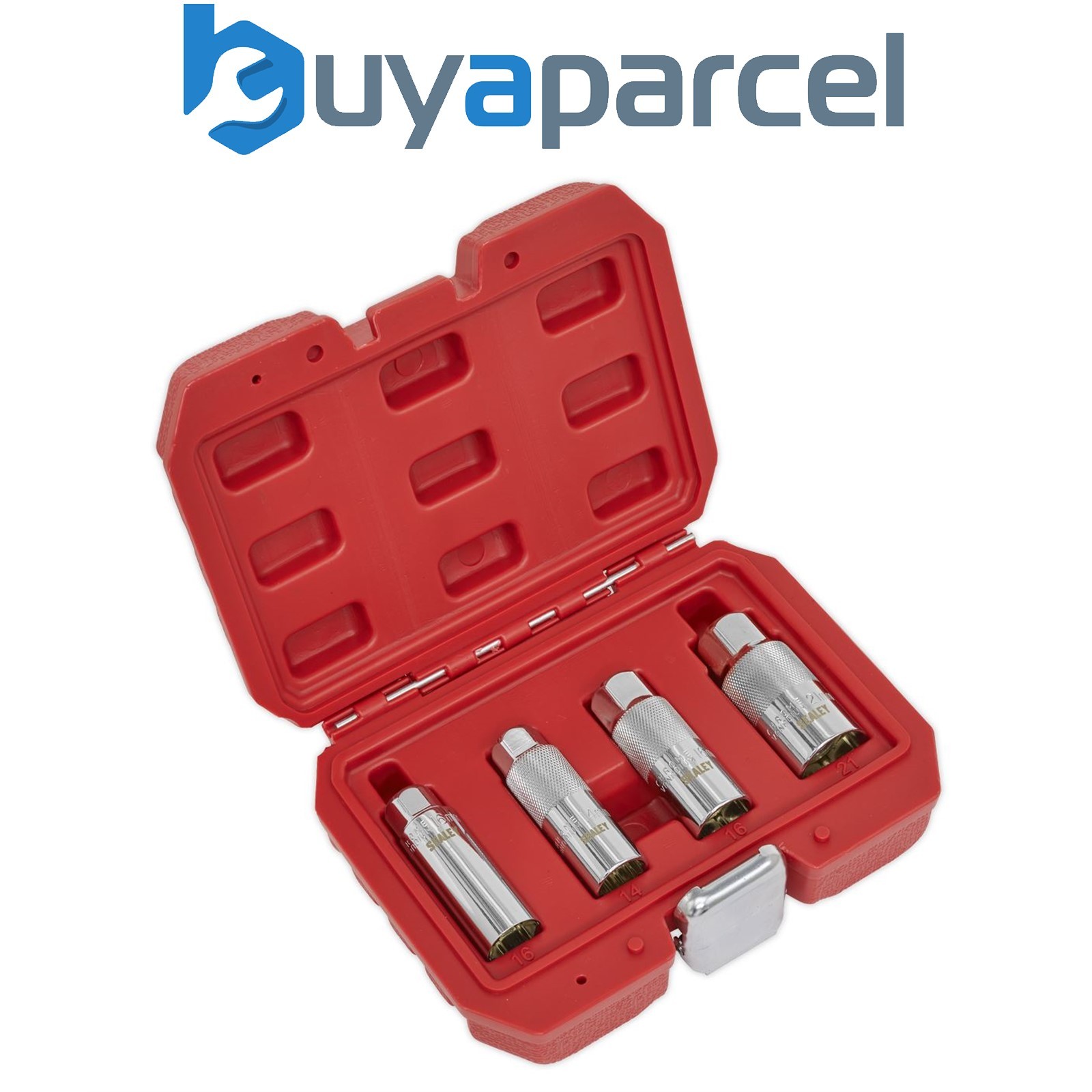 Sealey AK65561 Magnetic Spark Plug Socket Set 3/8"Sq Drive 4pc