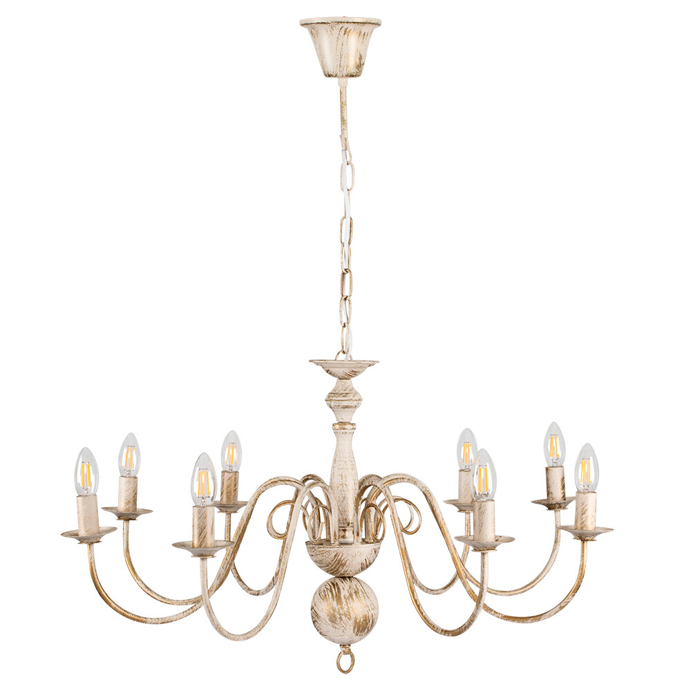 Traditional 8 Way Chandelier Ceiling Light Fitting Living Room Lights LED Bulbs