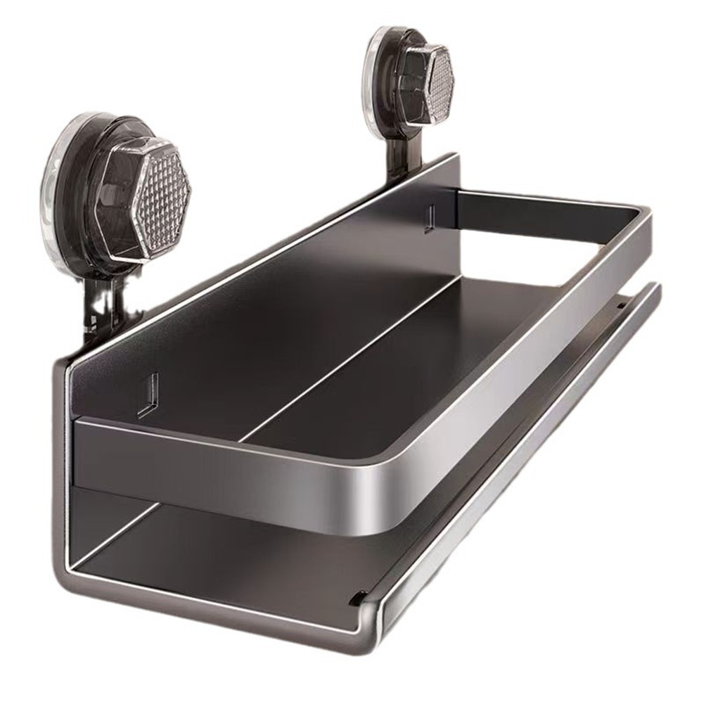 Bathroom Suction Cup Shelf - Wall Mounted Storage Rack for Shower, Home5305