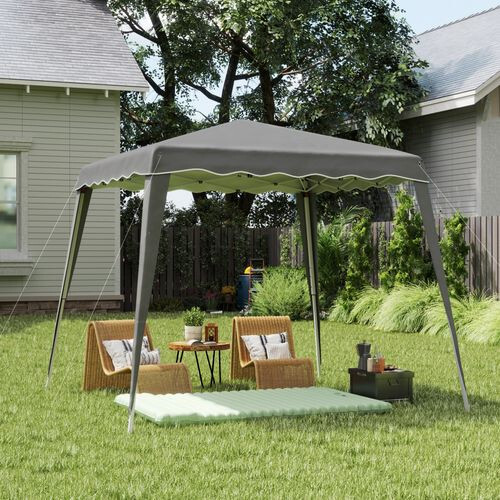 Garden Outdoor Pop up Gazebo Tent Party Water-resistant 2.5 x 2.5 m Grey