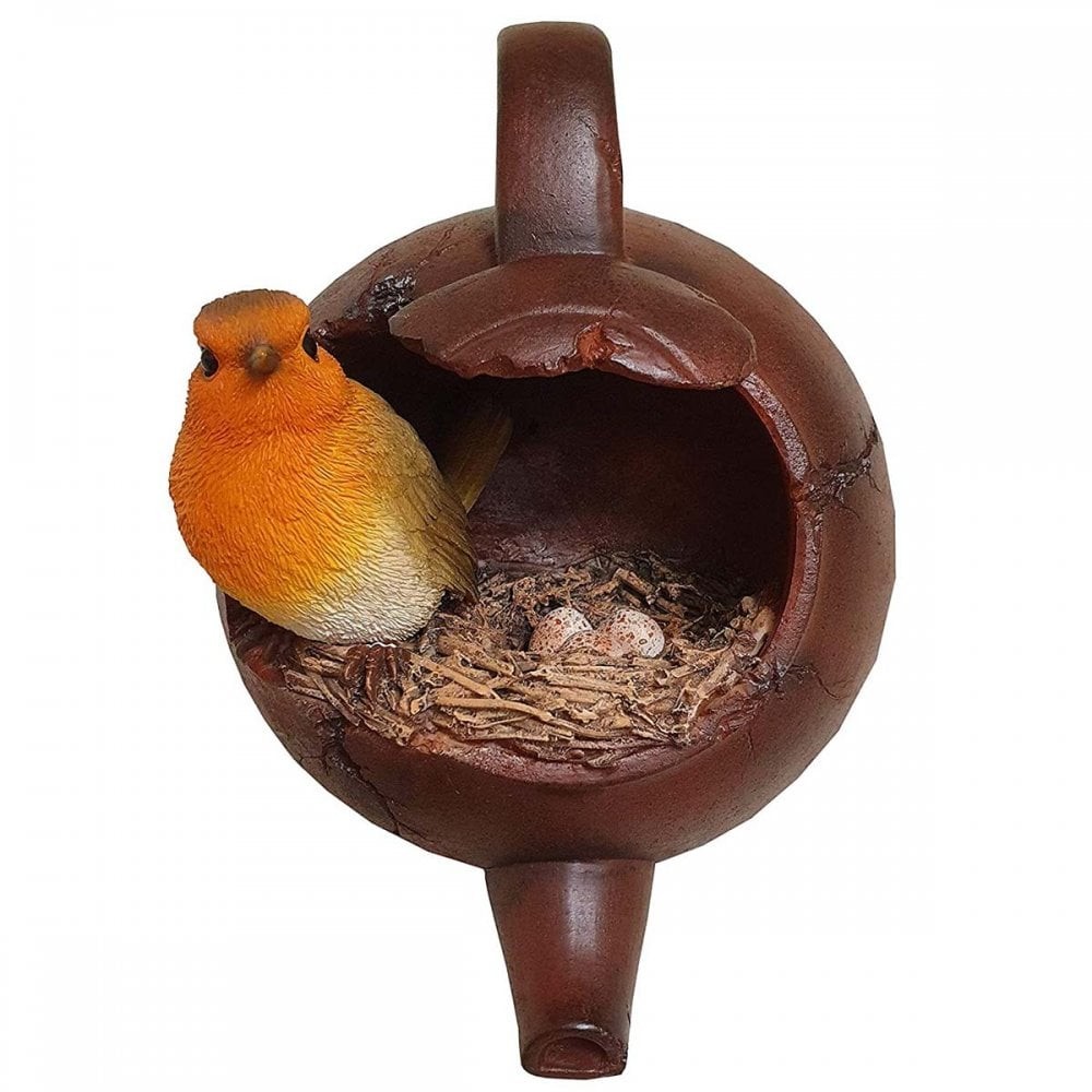 Vivid Arts Hanging Robins Nest In Teapot Ornament HGF-013