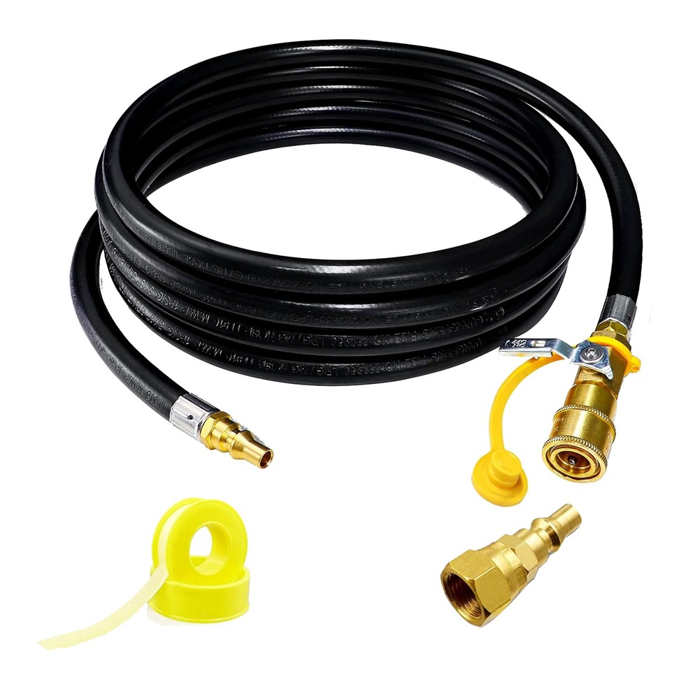 12 Ft Connect Propane Hose for Rv to Grill, with 1/4 Inch Key Connect4468