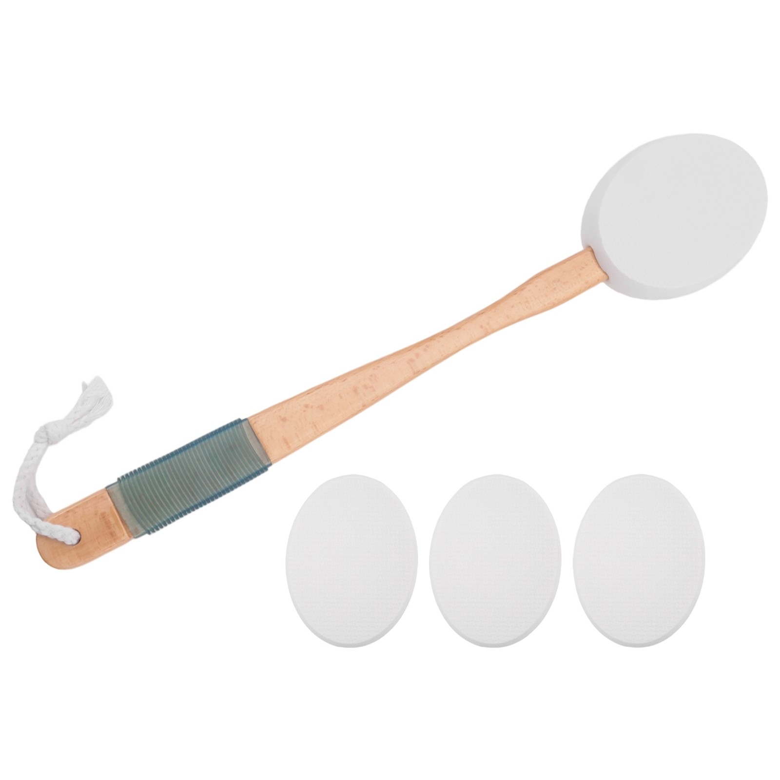 6X(Lotion Applicator for Back, Feet, 4 Replaceable Pads, 1 Long Handle,2001