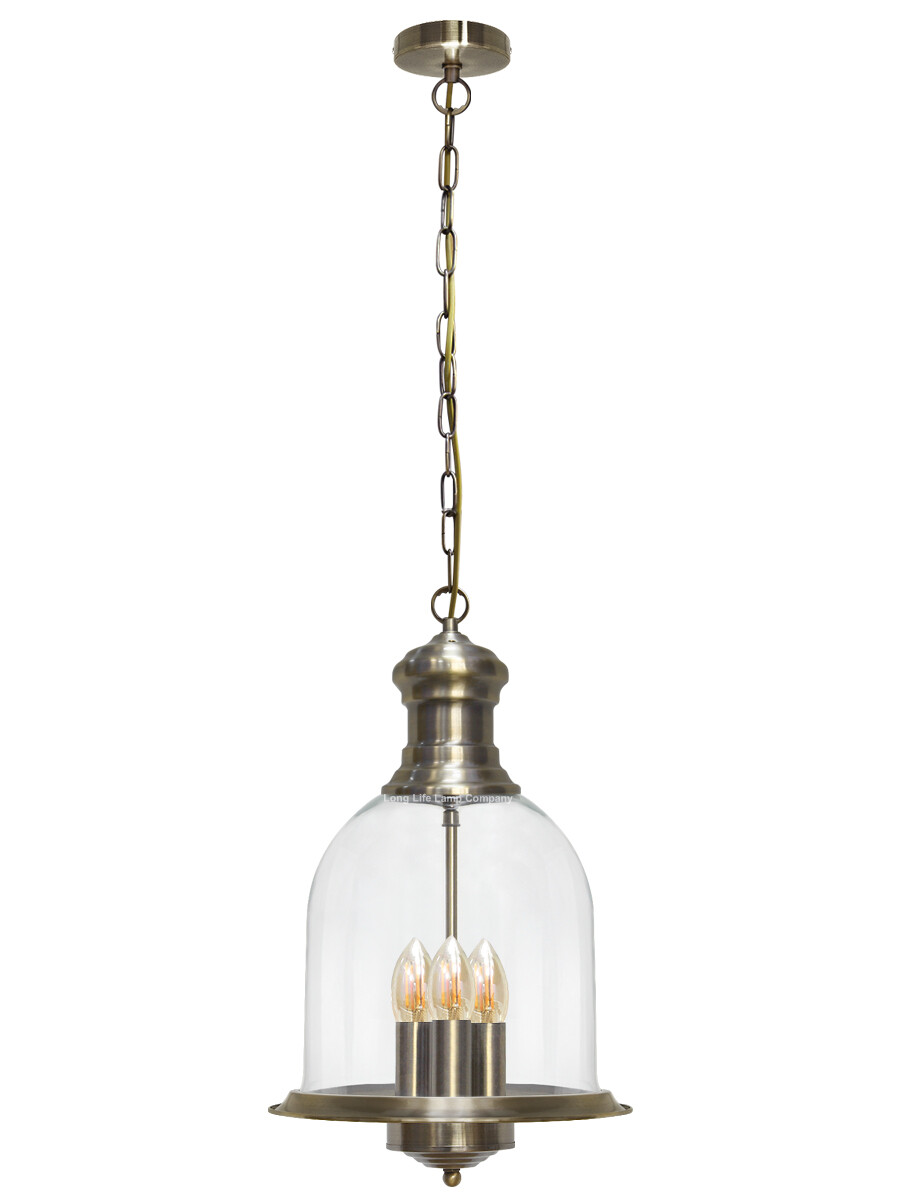 Vintage Glass Shade Chandelier Hanging Pendant Ceiling Light Diner Lantern M0121