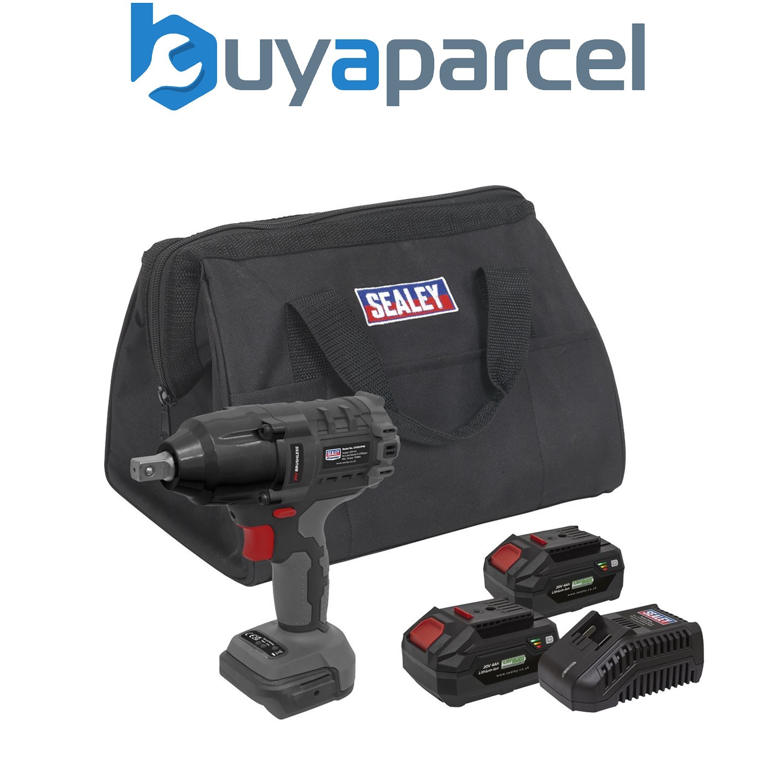 Sealey CP20VPIWKIT Premier SV20 Series 1/2"Sq Drive Brushless Cordless Impact Wr