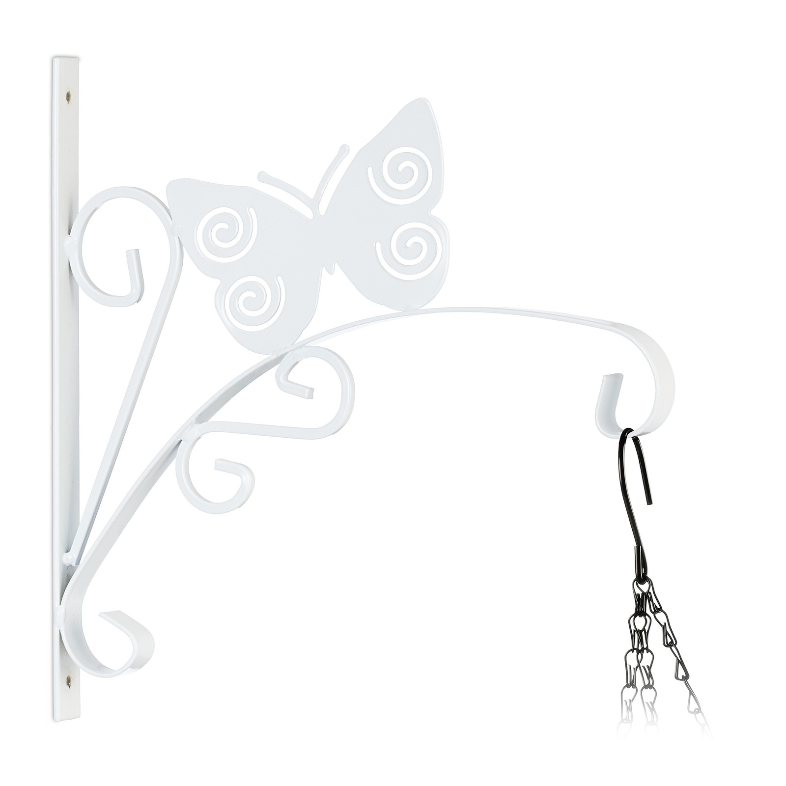 Hanging Basket Bracket Butterfly Wall Mounted Plant Hanger Hook Flower Pot Mount