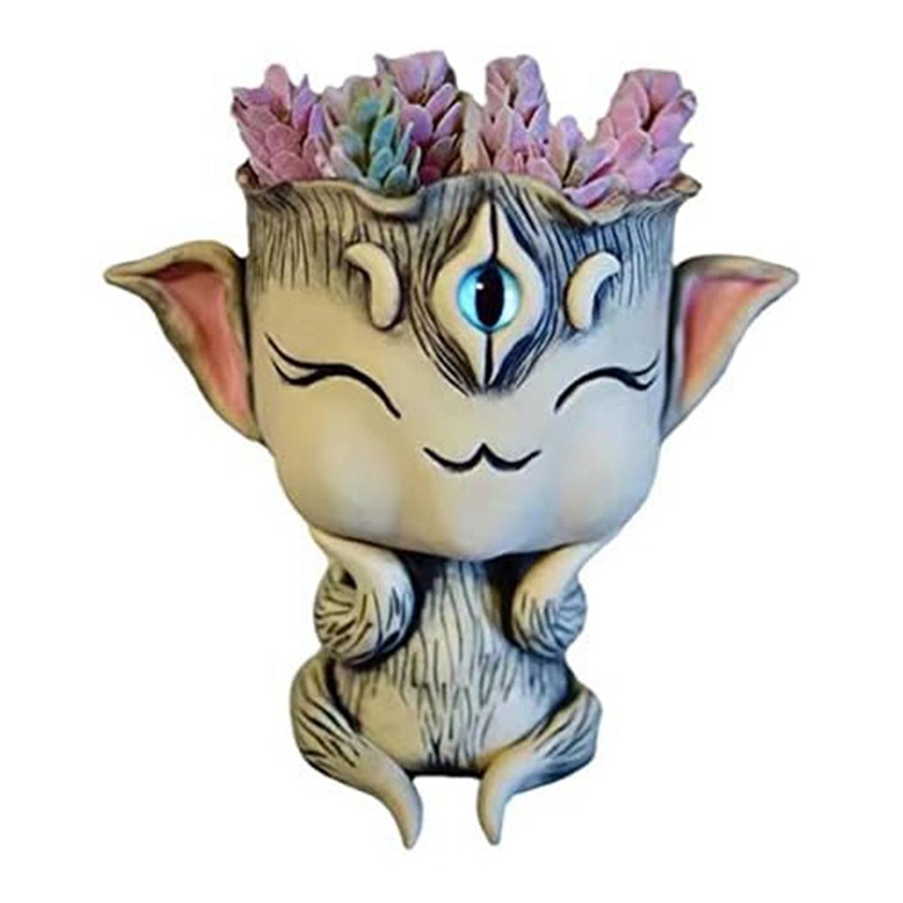 3X(Cute Resin Flowerpots,  Flowerpots, Outdoor and Indoor Funny5664