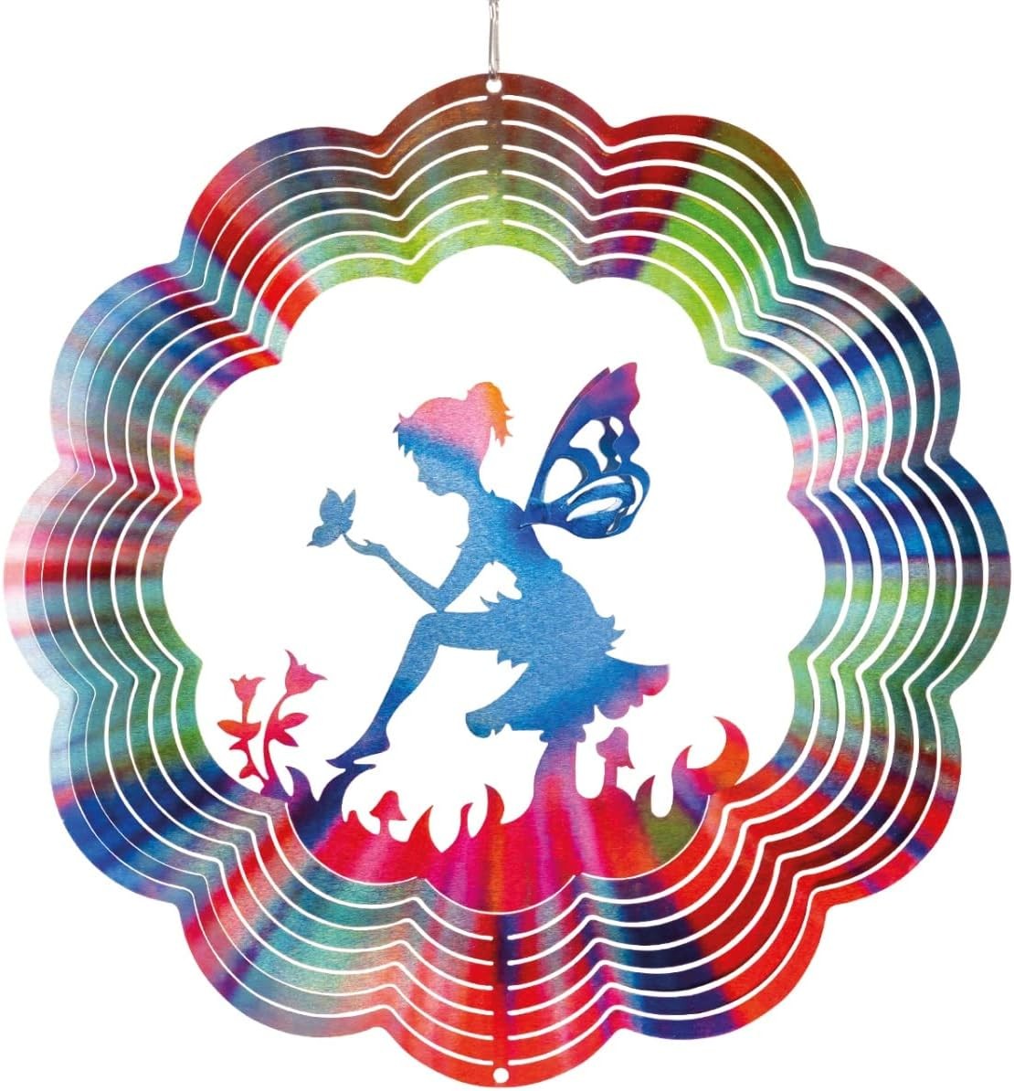 CIM Metal Wind spinner - Rainbow Relaxing Fairy - 300mm - easily spinning wind