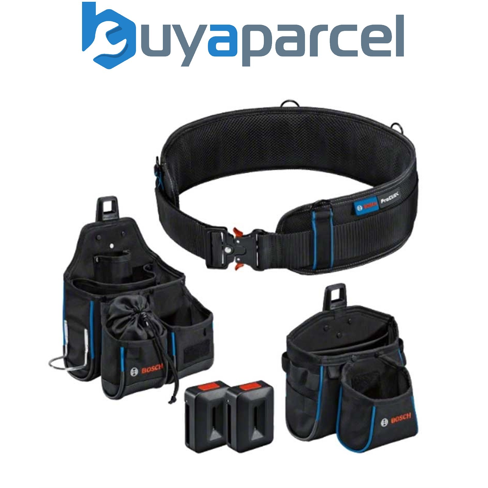 Bosch ProClick Tool Belt 108 L/XL + GWT 2 GWT 4 Tool Pouch + 2x ProClick Holders