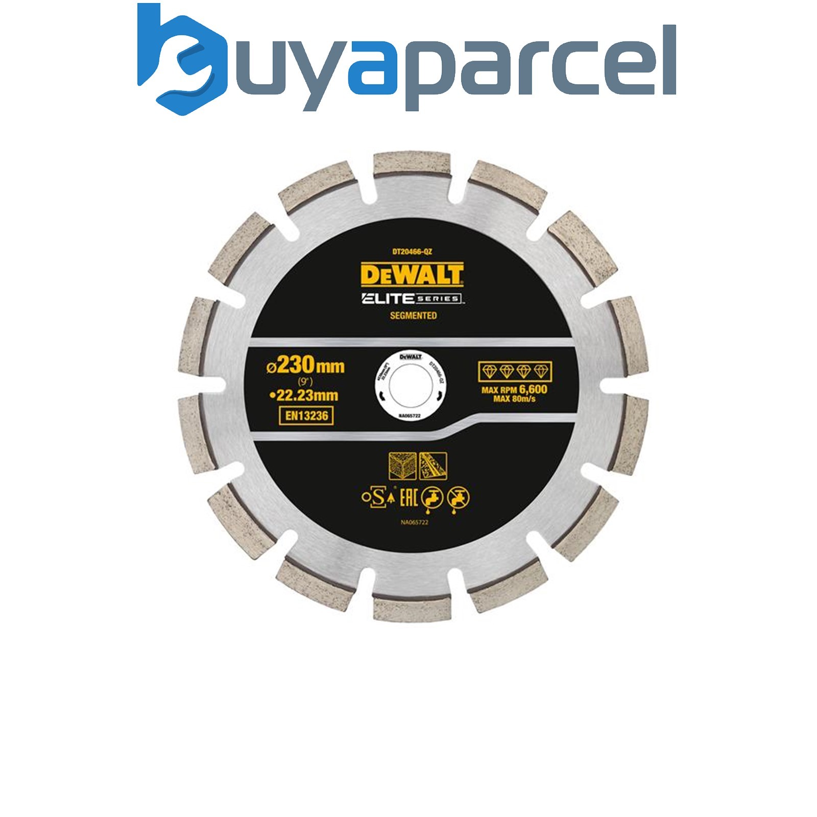 DEWALT DT20466-QZ Elite SeriesS Asphalt Diamond Segmented Wheel 230 x 22.23mm