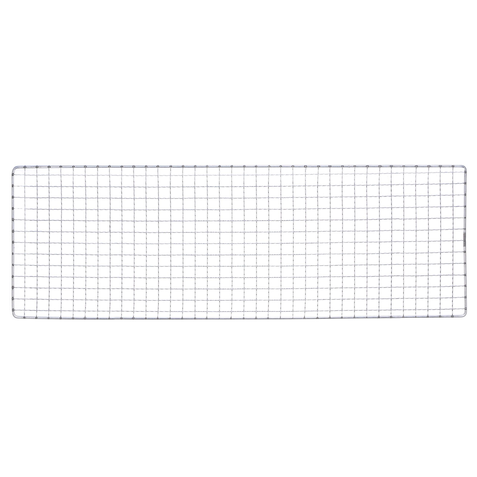 Square BBQ Grill Net 19x60cm Electroplated Stainless Steel Barbecue Mesh Mat